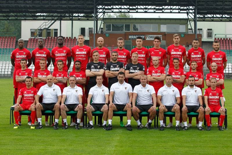 Football. Zaglebie Sosnowiec. Photocall. 11.07.2018