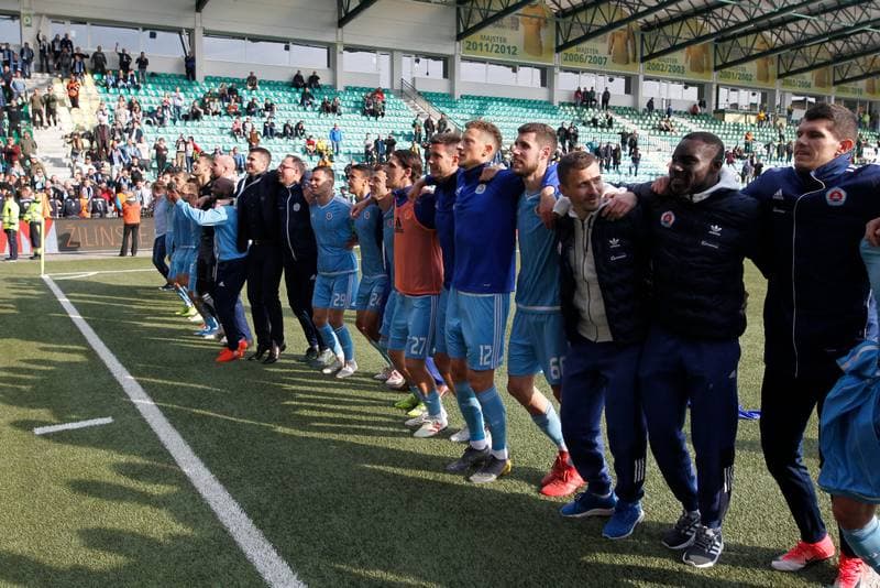 Football. Fortuna Liga. MSK Zilina - Slovan Bratislava. 14.04.2019