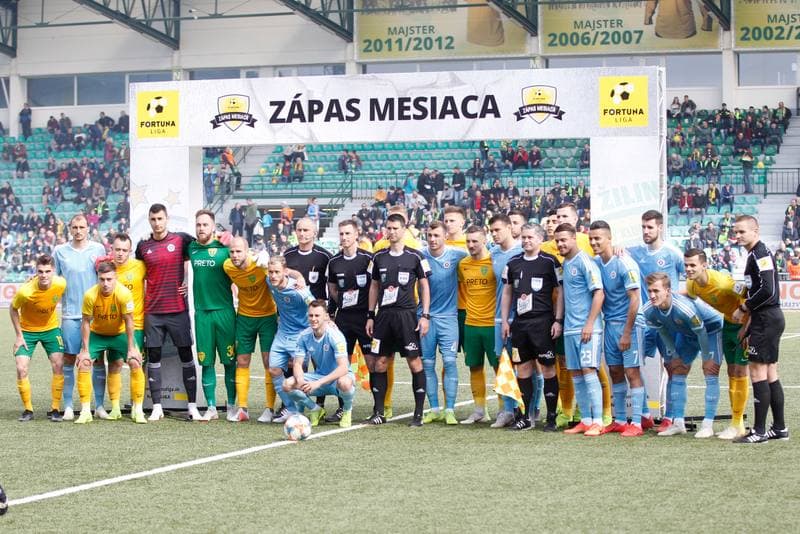 Football. Fortuna Liga. MSK Zilina - Slovan Bratislava. 14.04.2019