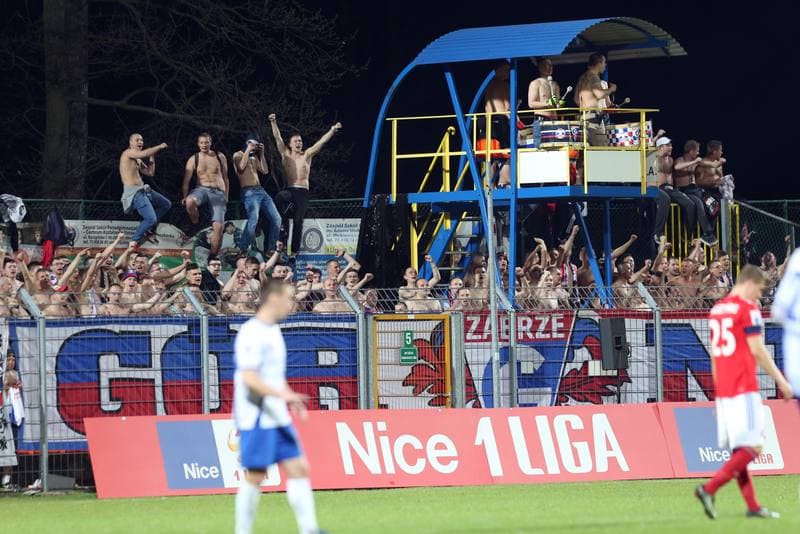 Football. Nice I Liga. MKS Kluczbork - Gornik Zabrze. 01.04.2017