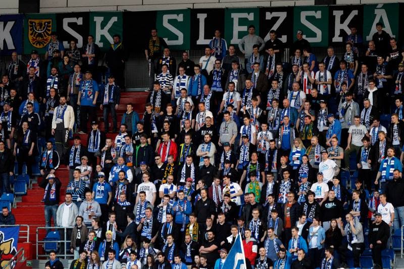 Football. HET Liga. Banik Ostrava - Viktoria Plzen. 04.04.2018