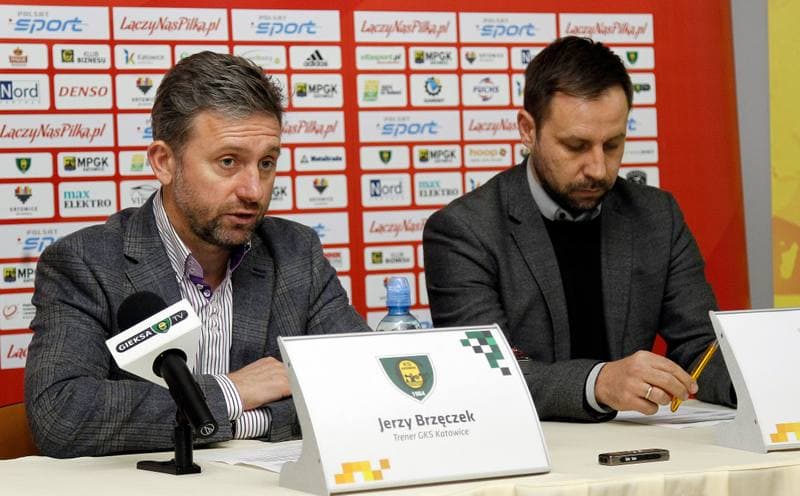 Football. GKS Katowice. Press Conference. 02.12.2015