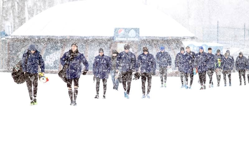 Football. Ruch Chorzow. Training. 05.01.2015