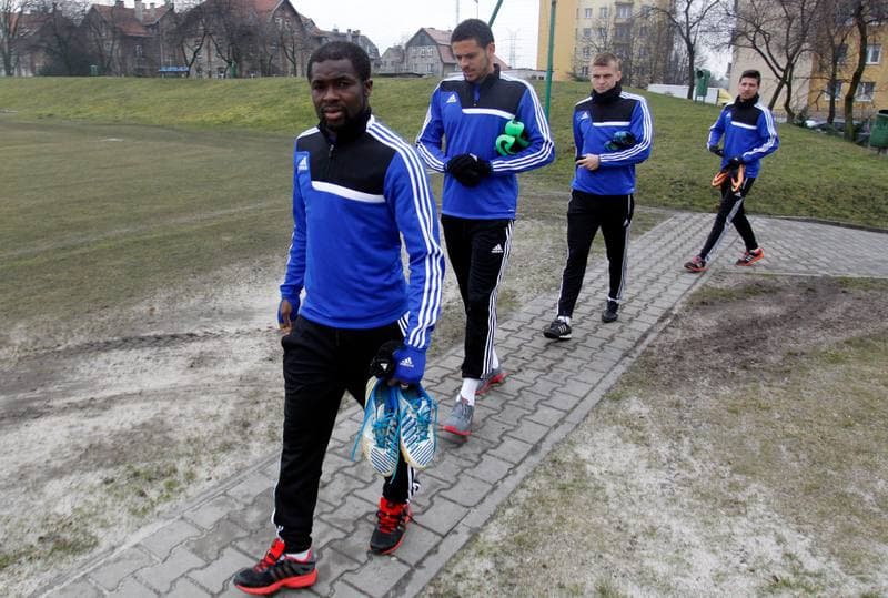Football. Piast Gliwice. Training. 06.02.2014