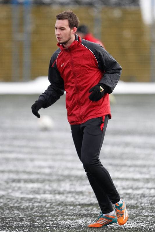 Football. GKS Tychy. Training. 06.01.2017