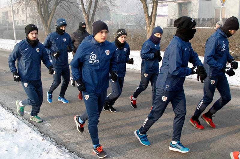 Football. Piast Gliwice. Training. 09.01.2017