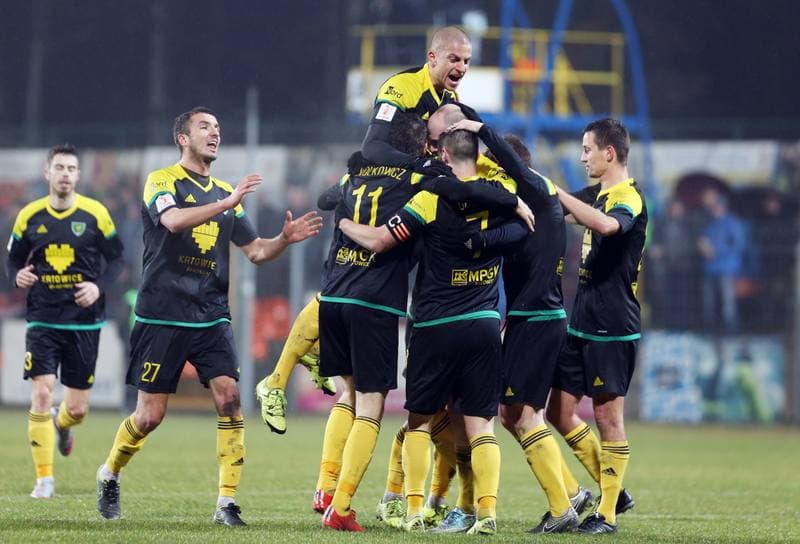 Football. I Liga. MKS Kluczbork - GKS Katowice. 12.03.2016