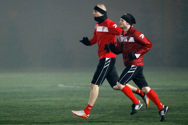 Football. Zaglebie Sosnowiec. Training. 11.01.2016