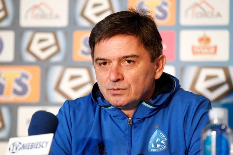 Football. Ruch Chorzow. Press Conference. 09.03.2017