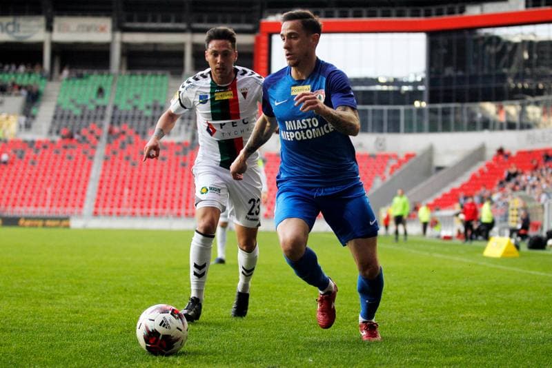 Football. Fortuna I Liga. GKS Tychy - Puszcza Niepolomice. 20.04.2019