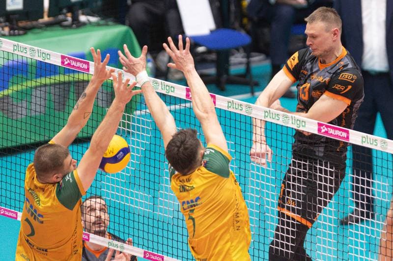 Volleyball. PlusLiga. Aluron CMC Warta Zawiercie - Jastrzebski Wegiel. 24.04.2024
