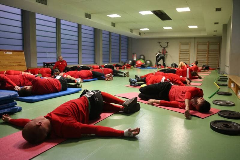 Football. Zaglebie Sosnowiec. Training. 09.01.2017