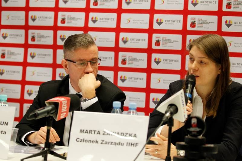 Ice Hockey. Poland women's national team. Press Conference. 05.01.2018