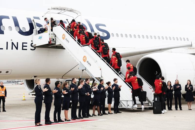 Football. World Cup 2026. Belgium. Departure to United States. 08.06.2026