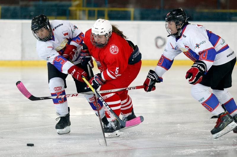 Ice Hockey. Slaska Liga Mlodzikow. Polonia Bytom - Reprezentacja Polski Kobiet. 06.09.2018