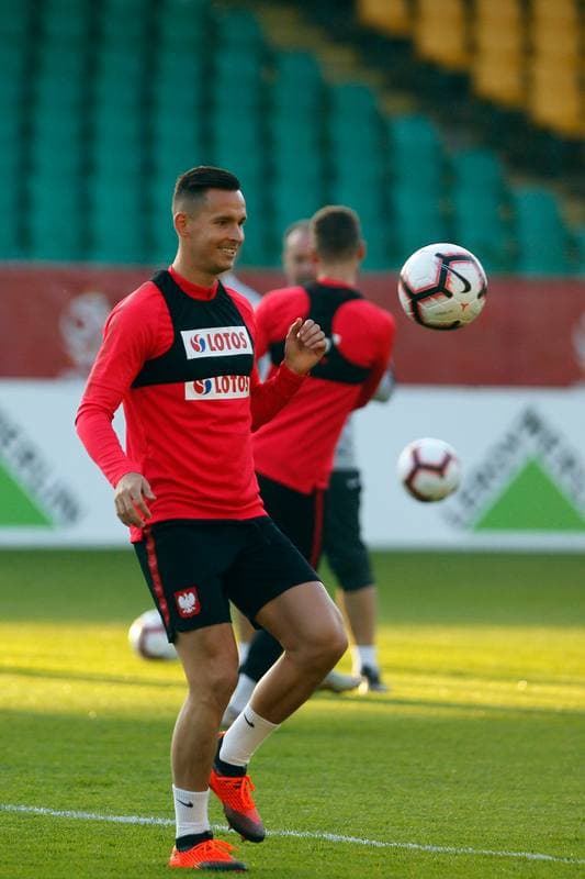 Football. Poland national team. Training. 09.10.2018