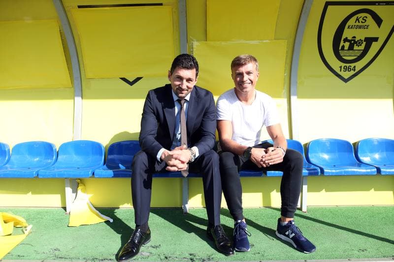 Football. GKS Katowice. Press Conference. 15.10.2018
