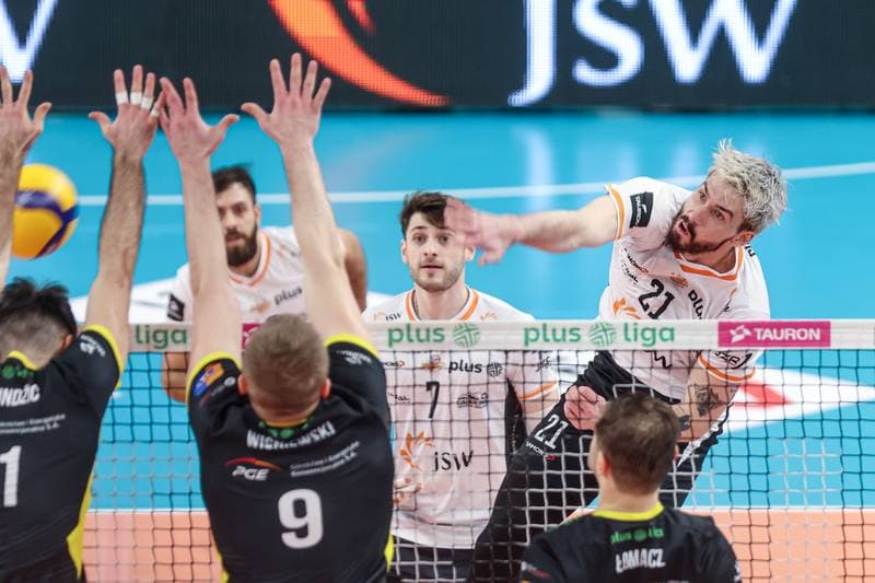 Volleyball. PlusLiga. Jastrzebski Wegiel - PGE GiEK Skra Belchatow. 09.02.2025