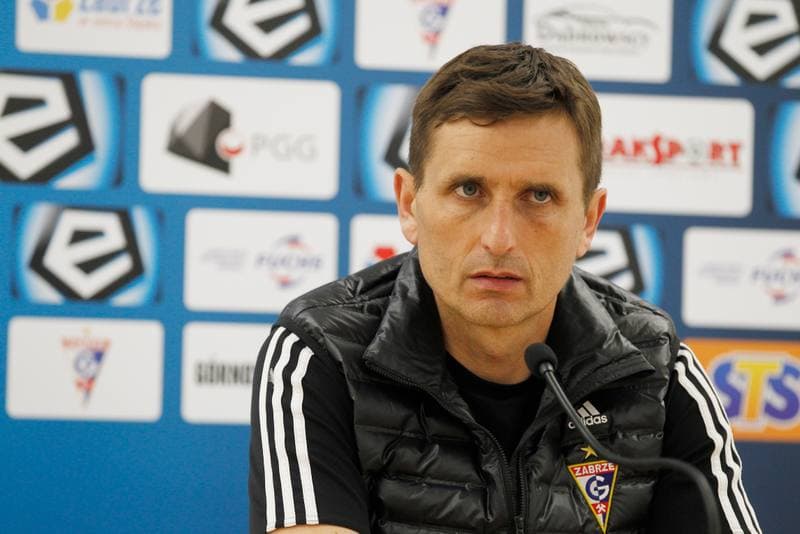 Football. Gornik Zabrze. Press Conference. 17.04.2019