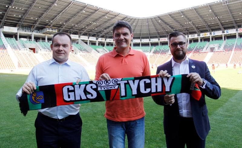 Football. GKS Tychy. Press Conference. 30.07.2015