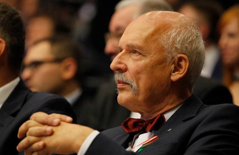 Janusz Korwin-Mikke. Partia Korwin. Press Conference. 26.09.2015