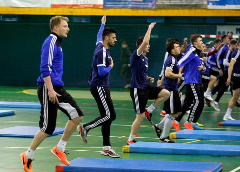 Football. Ruch Chorzow. Training. 05.01.2015