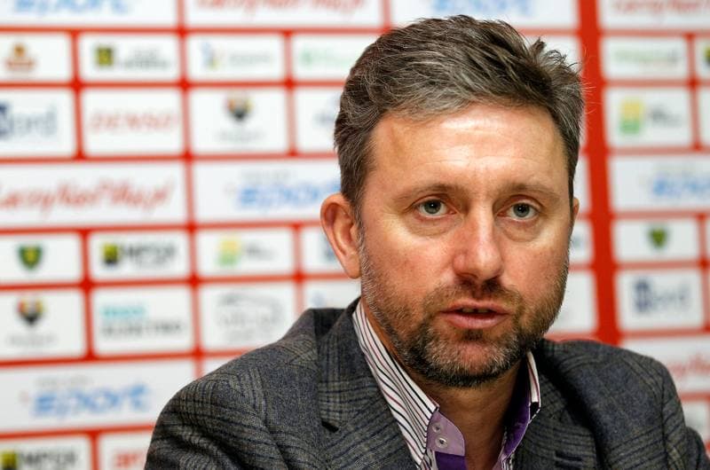 Football. GKS Katowice. Press Conference. 02.12.2015