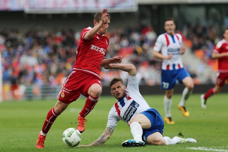 Football. Ekstraklasa. Podbeskidzie Bielsko-Biala - Wisla Krakow. 14.05.2016