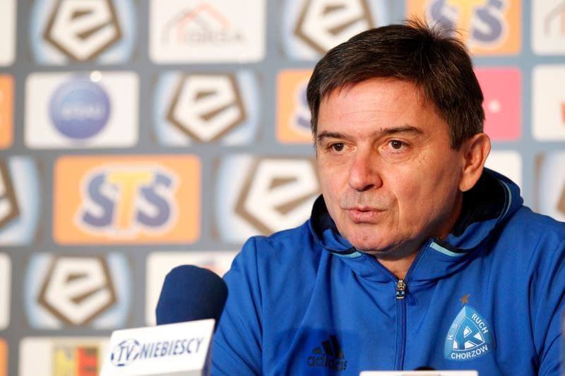 Football. Ruch Chorzow. Press Conference. 09.03.2017