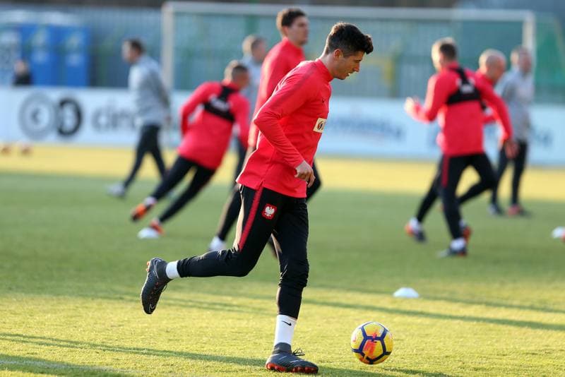 Football. Poland national team. Training. 25.03.2018