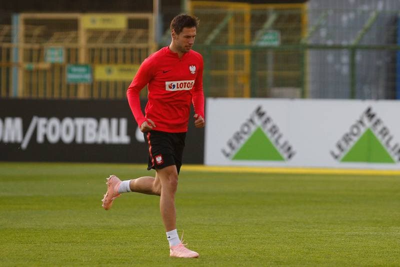 Football. Poland national team. Training. 09.10.2018