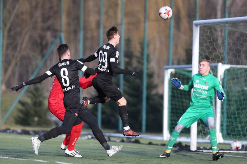 Football. Sparing. Zaglebie Sosnowiec - Cracovia Krakow. 17.01.2018