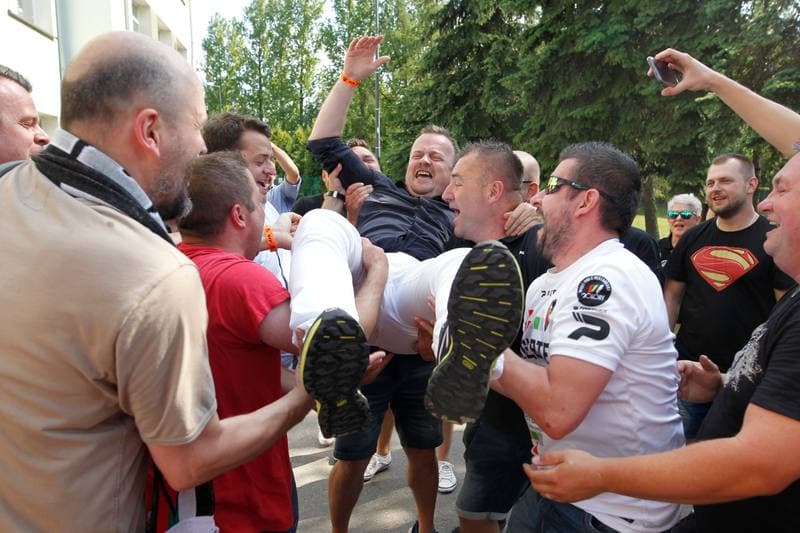 Football. Zaglebie Sosnowiec. Feta. 27.05.2018
