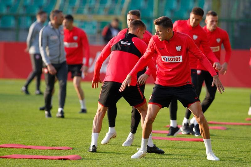 Football. Poland national team. Training. 08.10.2018