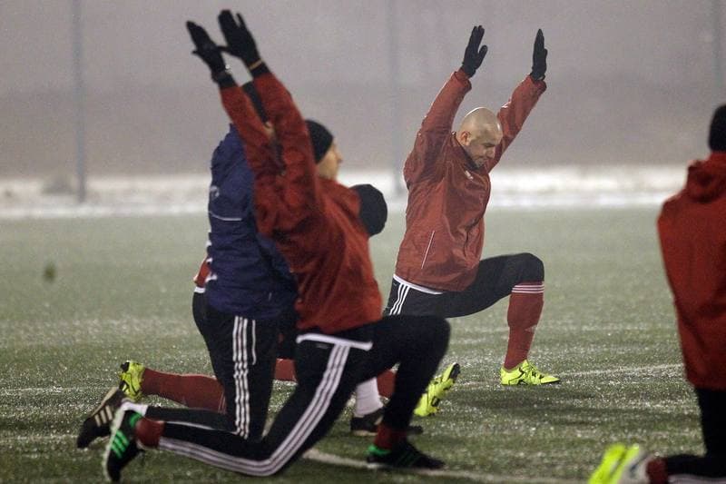 Football. Gornik Zabrze. Training. 07.01.2016