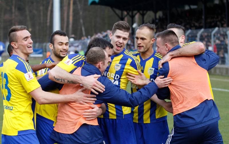 Football. I Liga. MKS Kluczbork - Arka Gdynia. 26.03.2016