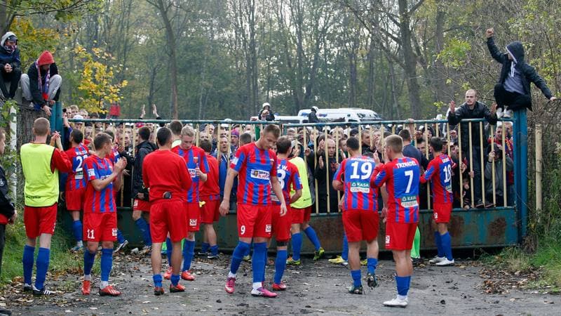 Football. III Liga Slaskopolska. Szombierki Bytom - Polonia Bytom. 25.10.2014