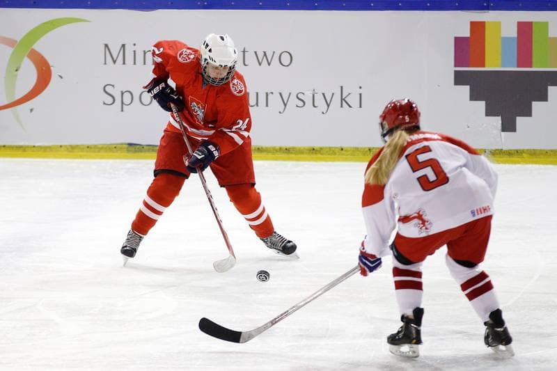 Ice Hockey. Women's U18 Friendly Match. Poland - Denmark. 06.01.2017
