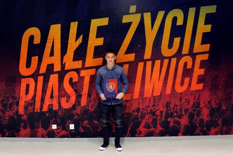 Football. Piast Gliwice. Press Conference. 08.05.2017