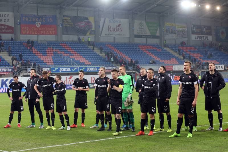 Football. Lotto Ekstraklasa. Piast Gliwice - Cracovia Krakow. 18.11.2017