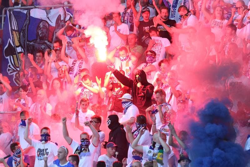Football. HET Liga. Banik Ostrava - Slavia Prague. 06.08.2017