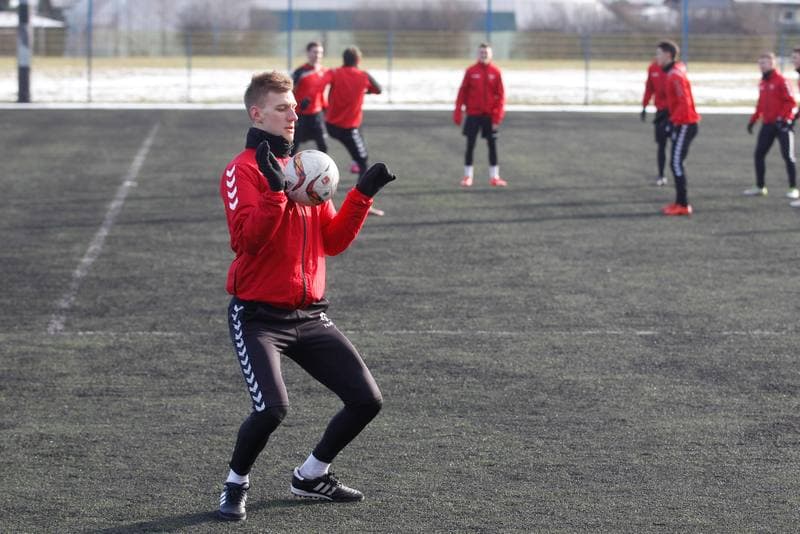 Football. GKS Tychy. Training. 18.01.2018
