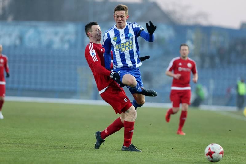Football. Nice I Liga. Ruch Chorzow - Drutex-Bytovia Bytow. 04.03.2018
