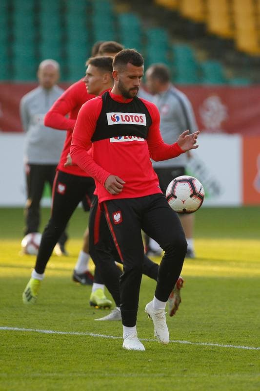 Football. Poland national team. Training. 09.10.2018