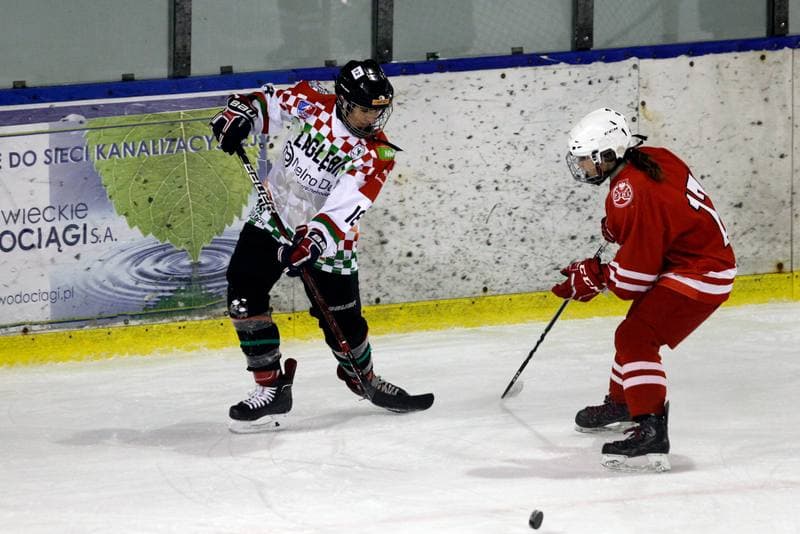 Ice Hockey. Slaska Liga Mlodzikow. UKS Zaglebie Sosnowiec - Reprezentacja Polski Kobiet. 18.10.2018