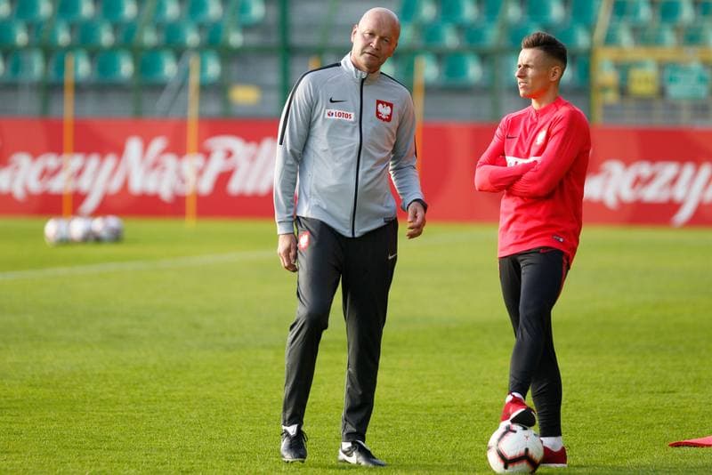Football. Poland national team. Training. 08.10.2018