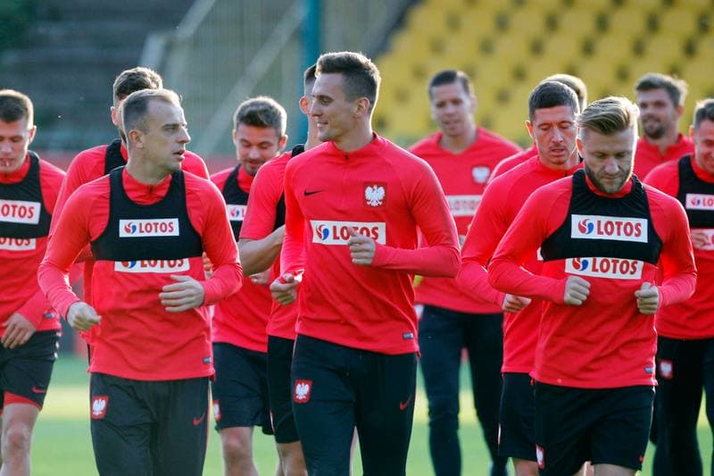 Football. Poland national team. Training. 08.10.2018