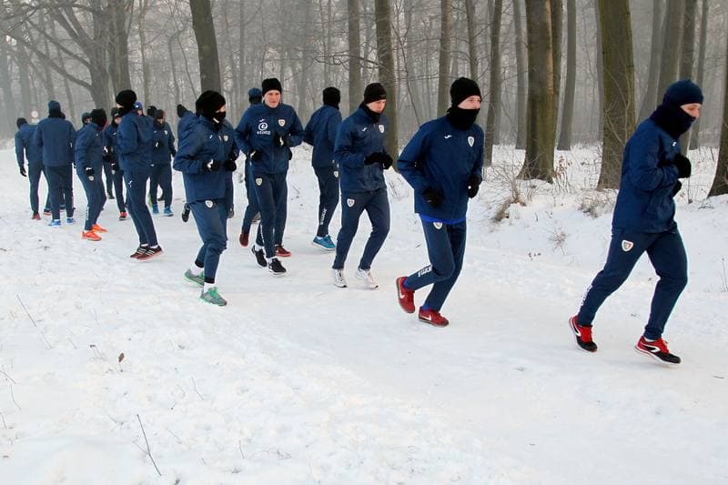 Football. Piast Gliwice. Training. 09.01.2017