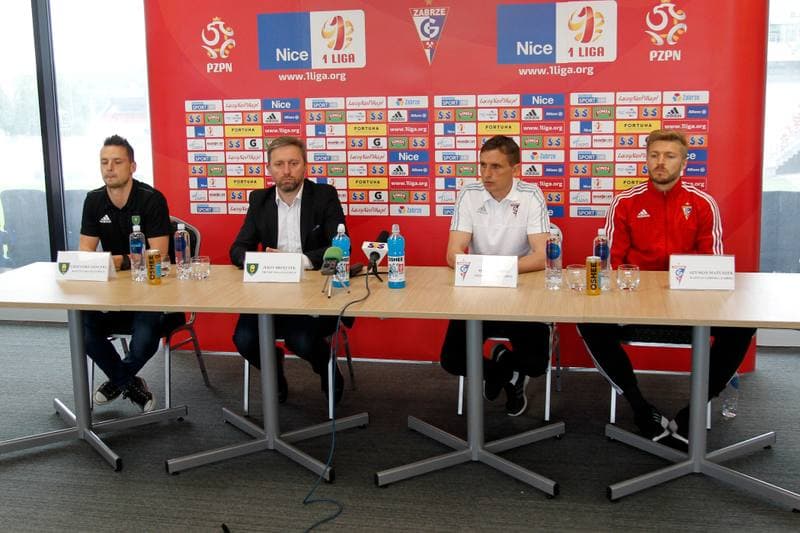 Football. Gornik Zabrze. Press Conference. 15.05.2017
