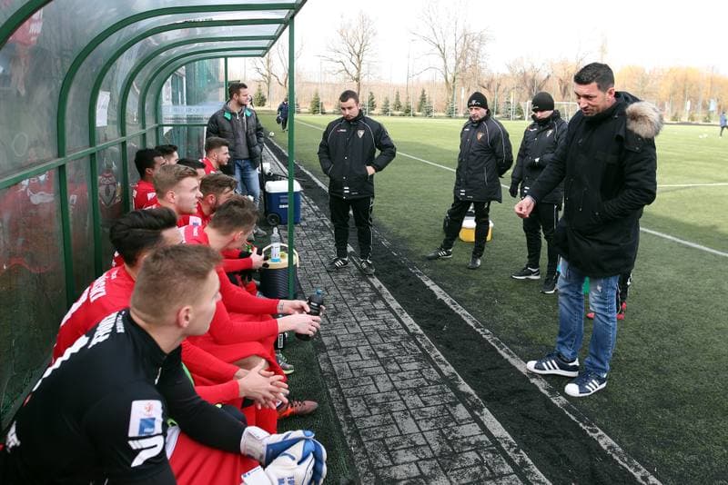 Football. Sparing. Zaglebie Sosnowiec - Puszcza Niepolomice. 31.01.2018